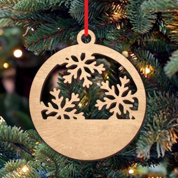 Новогодний шарик Снежинки, 10 см