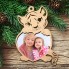 Новогодний шарик Тигр - фоторамка, 9 см