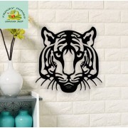 Деревянное панно "Голова тигра" №1