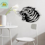 Деревянное панно "Голова тигра" №4