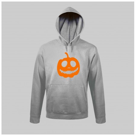 Толстовка с капюшоном "Halloween Style" серая, унисекс