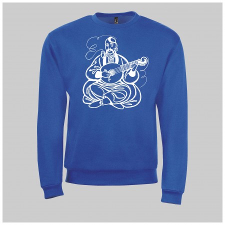 Толстовка с изображением "Козак Мамай" синяя, унисекс